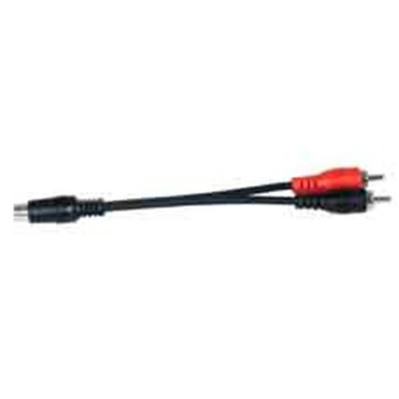 COMPREHENSIVE Comprehensive RCA jack to two- 2 RCA plugs audio adapter cable 6 inches SP-5-C